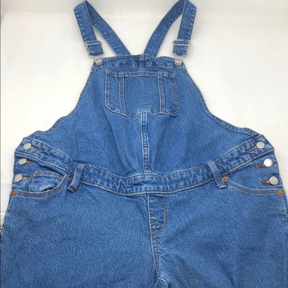 ISABEL MATERNITY Overalls Denim Jumpsuit Adjustable Waist Blue Jeans Size 4 - Picture 6 of 14